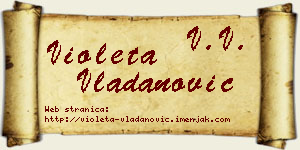 Violeta Vladanović vizit kartica